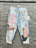 ZOPTBSB Printed Trousers Sky Blue