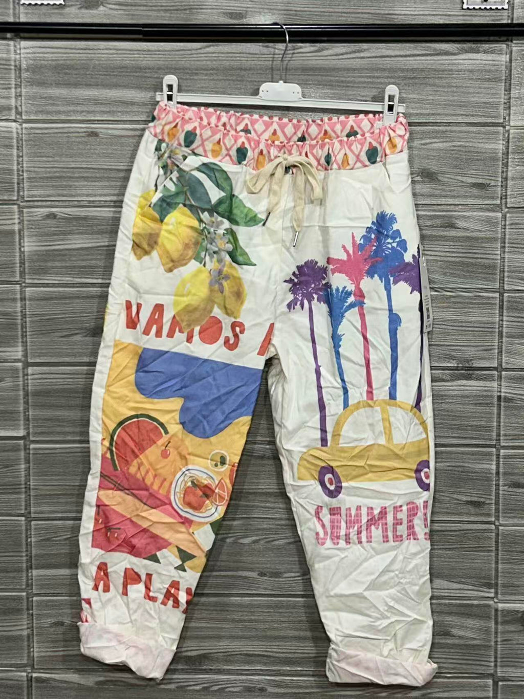 ZOPTBY Printed Trousers Yellow