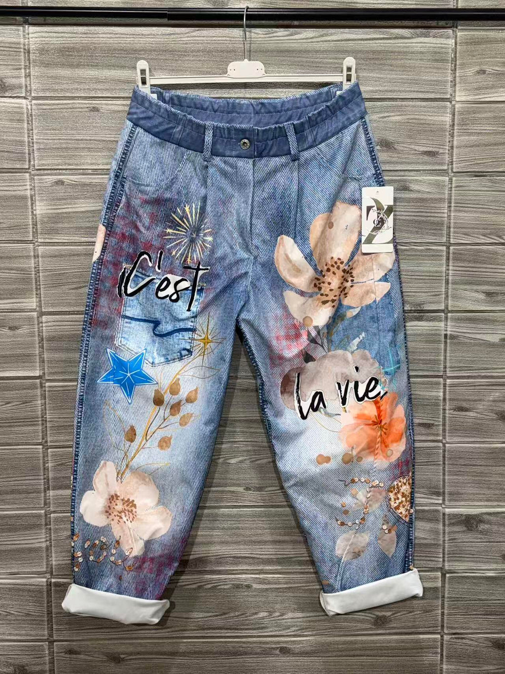 ZOPTAJ Printed Trousers Jeans