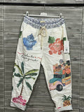 ZOPTBGR Printed Trousers Green