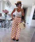 ESTPPSPK Printed Palazzo Set Pink