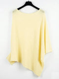 MYAPY Asymmetrical Poncho T-Shirt Yellow