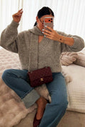 ESTSC1 Mocha Scarf Knit Sweater