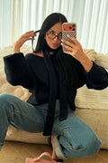 ESTSC2 Black Scarf Knit Sweater