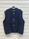 ESTTD2 Black Teddy Knit Vest