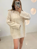 ESTRN1 Ivory Relaxed Knit Sweater