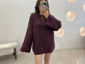 ESTRN10 Purple Relaxed Knit Sweater