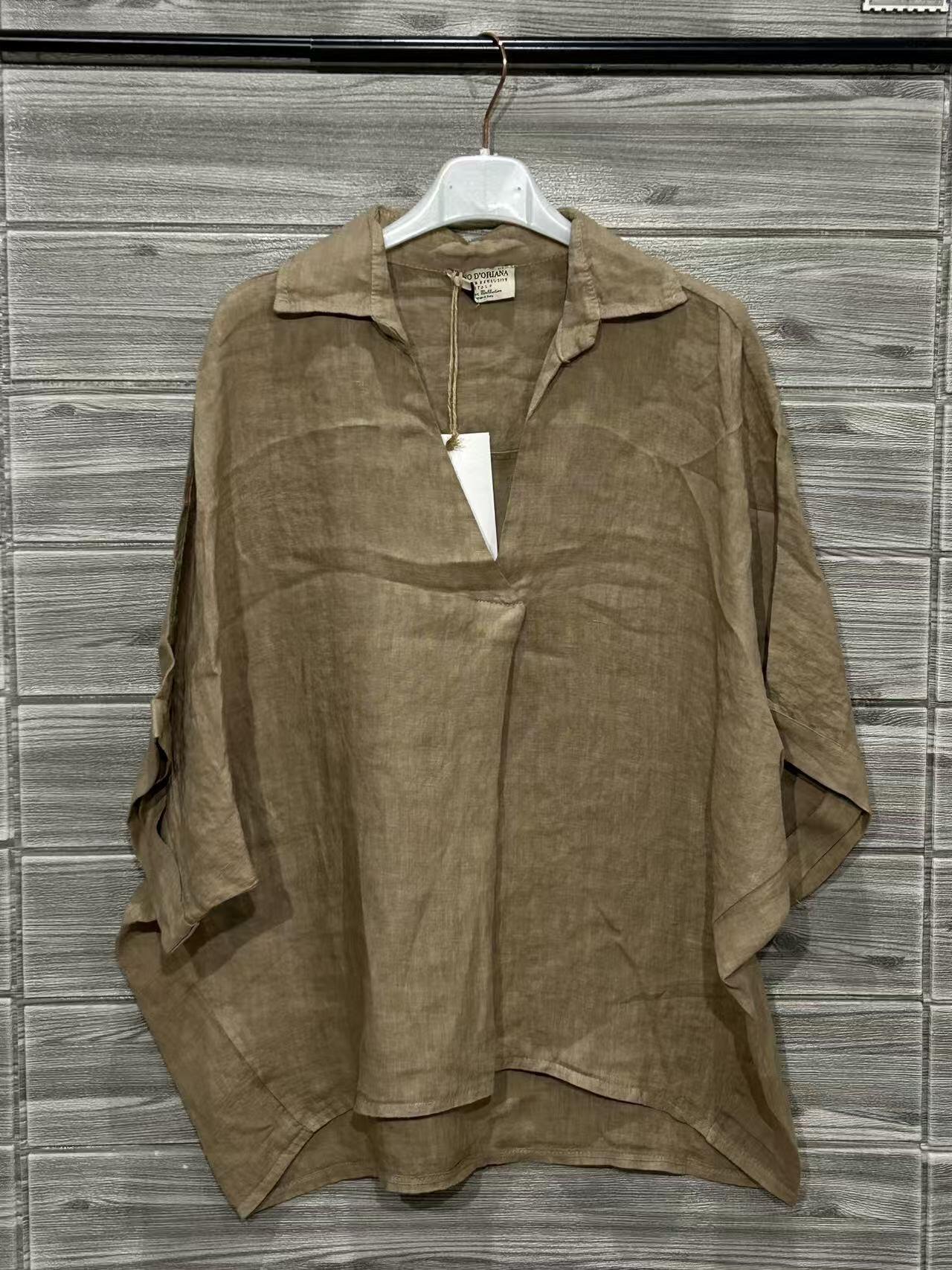 ZOSW2CM Pure Linen Popover Top Caramel