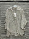 ZOSW2EC Pure Linen Popover Top Ecru