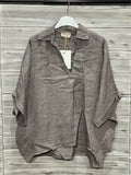 ZOSW2TP Pure Linen Popover Top Taupe