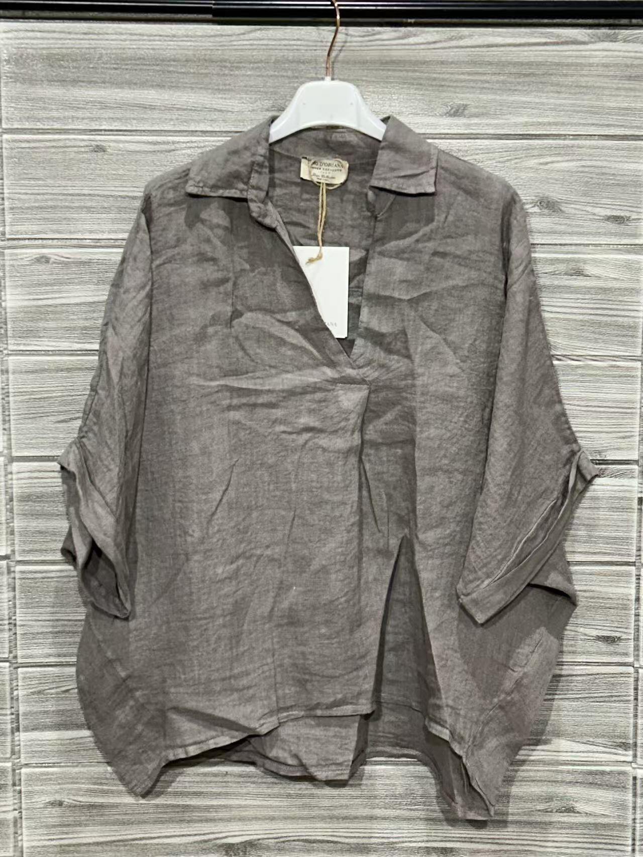ZOSW2TP Pure Linen Popover Top Taupe