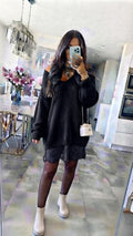 ESTLV2 Black Lace Trim Sweater