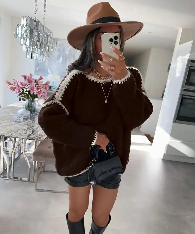 ESTMOH7 Chocolate Mohair Sweater