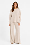 LU6 Ecru Oversize Knit Set