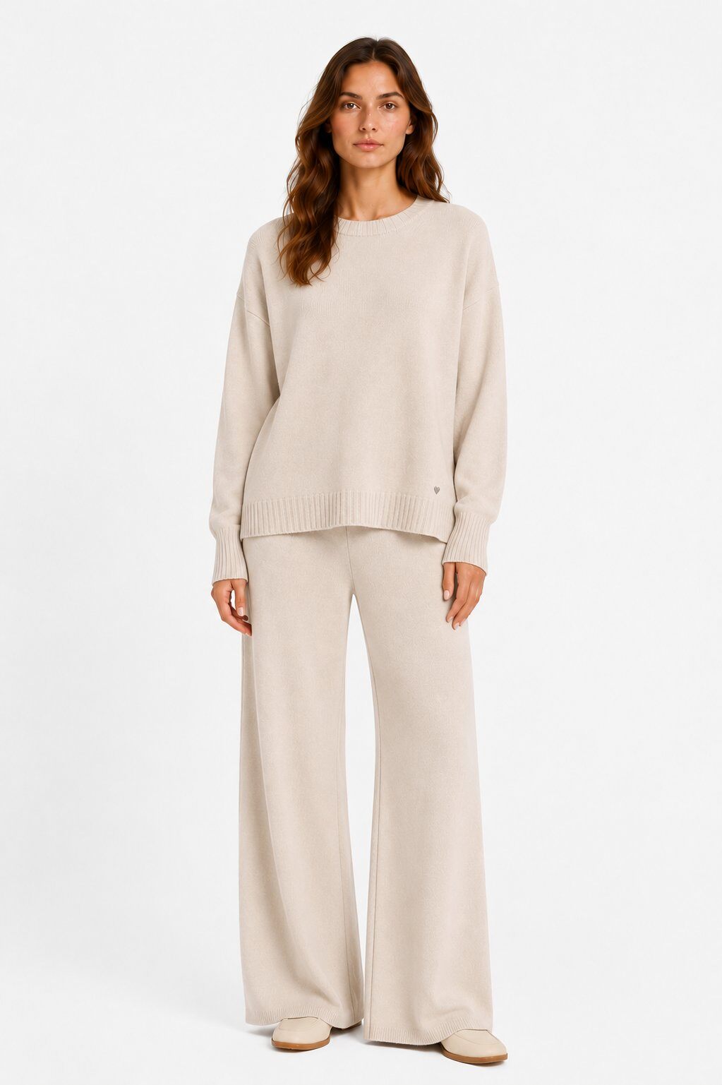 LU6 Ecru Oversize Knit Set