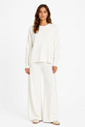 LU3 White Oversize Knit Set