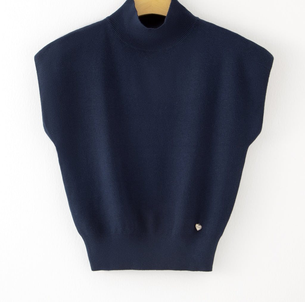 LUTNS11 Navy Turtleneck Sweater