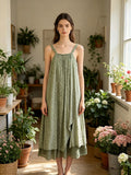 LSCRKKH Crinkle Cotton Dress Khaki