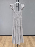 VLPDCST Casual Plaid Dress Steel