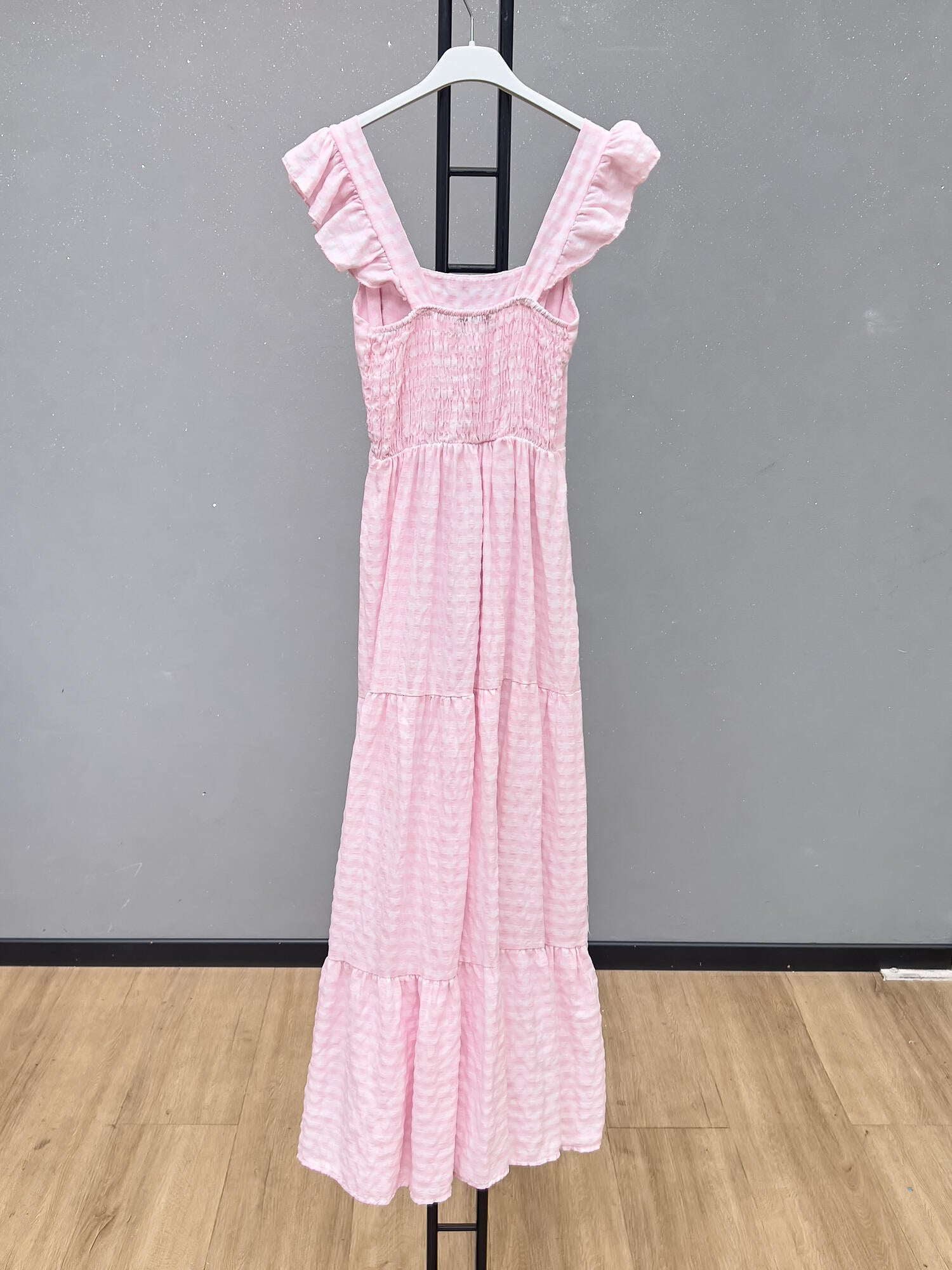 VLPDCBS Casual Plaid Dress Blush