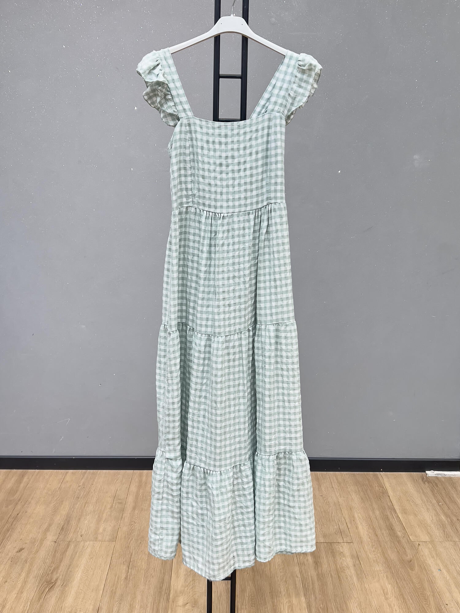 VLPDCAQ Casual Plaid Dress Aqua