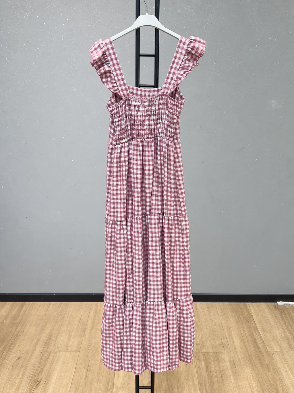 VLPDCOR Casual Plaid Dress Old Rose