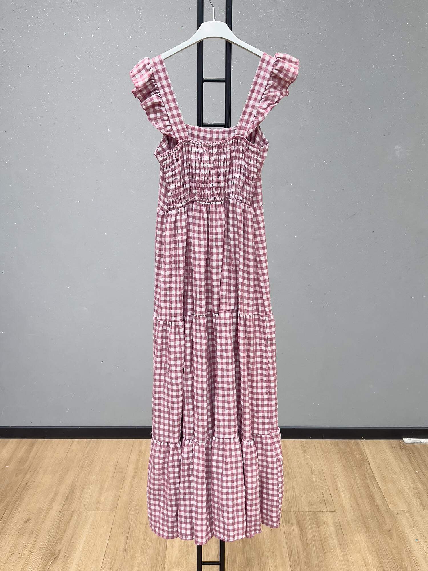 VLPDCOR Casual Plaid Dress Old Rose