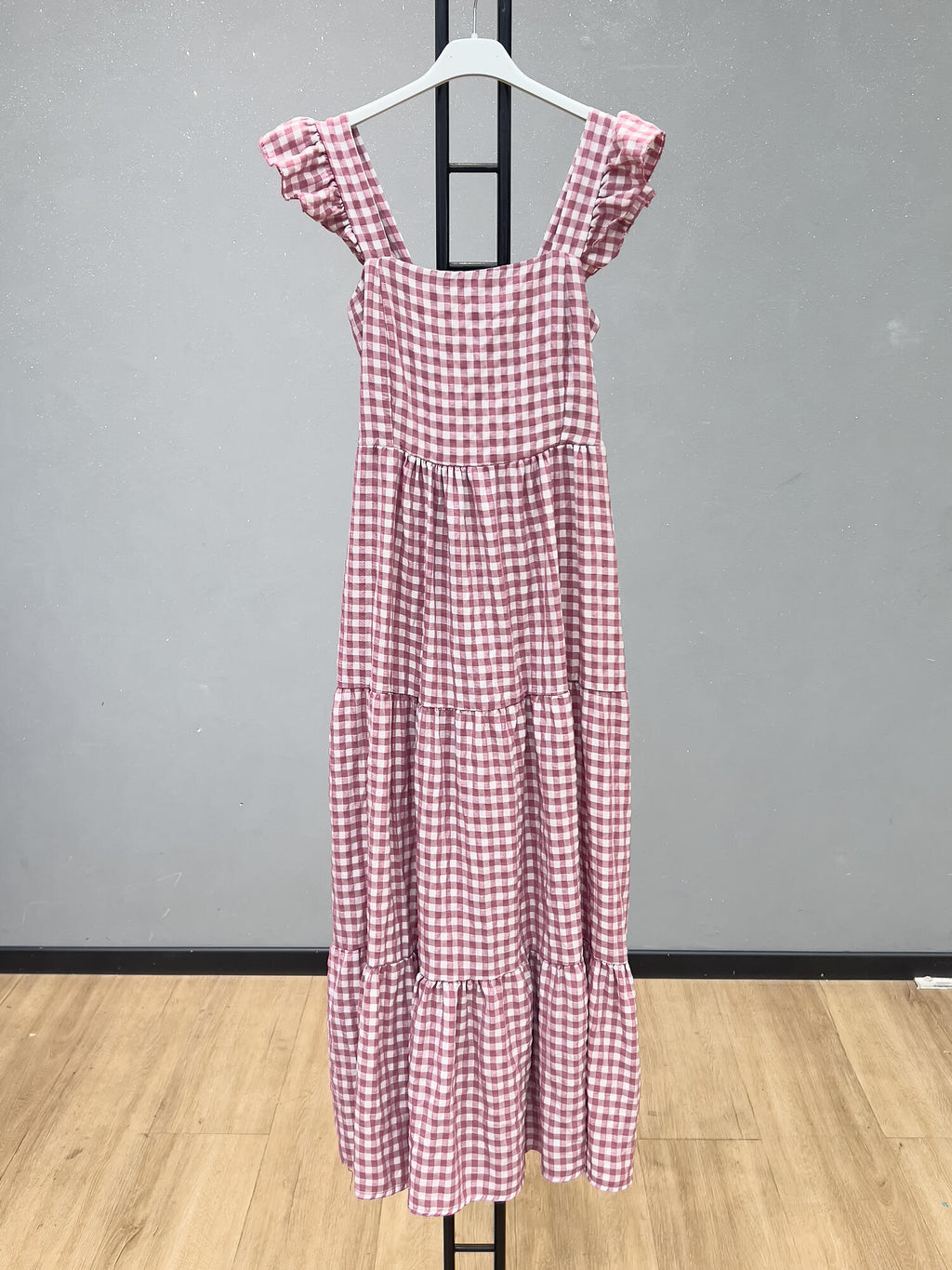 VLPDCOR Casual Plaid Dress Old Rose