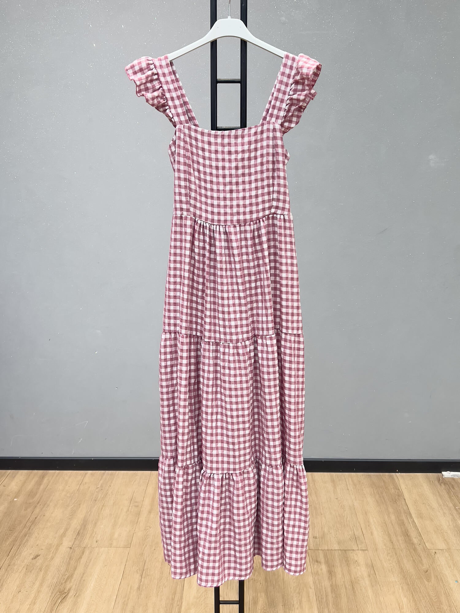 VLPDCOR Casual Plaid Dress Old Rose