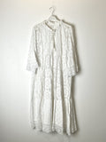 TDLRM Lace Ruffle Maxi Dress — White