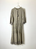TDLRM Lace Ruffle Maxi Dress — Bronze