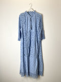 TDLRM Lace Ruffle Maxi Dress — Denim
