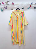 Loowie Button-Up Lurex Dress in Yellow