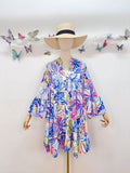Loowie Short Buttoned Dress in Royal Blue