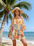 Loowie Short Buttoned Dress in Yellow