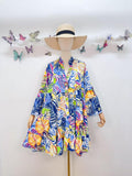 Loowie Short Buttoned Dress in Navy