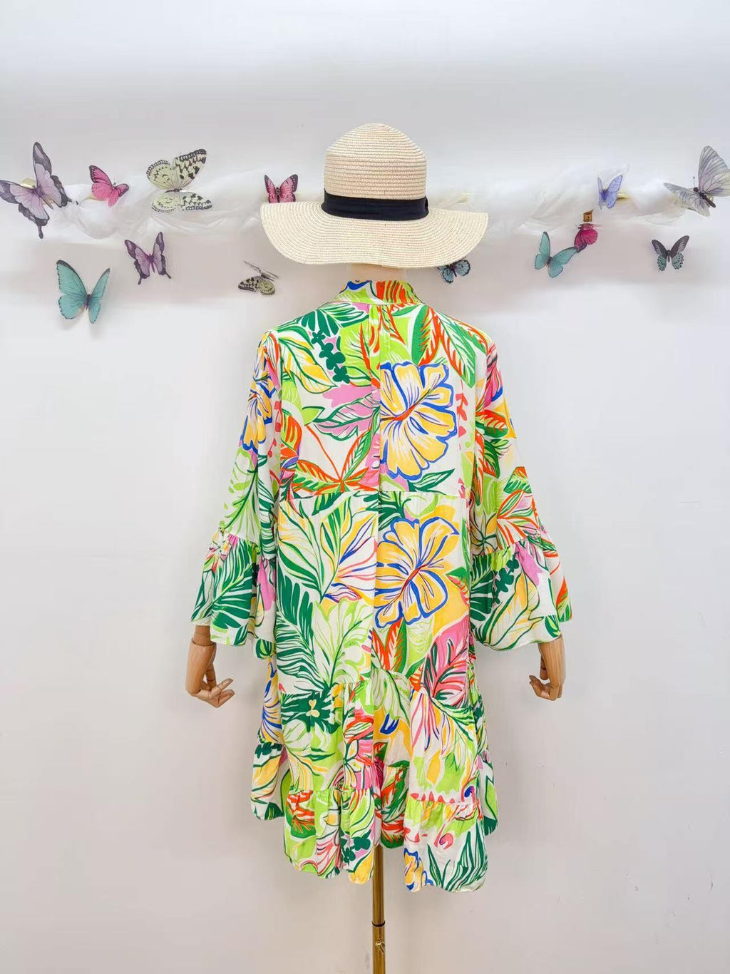 Loowie Short Buttoned Dress in Green