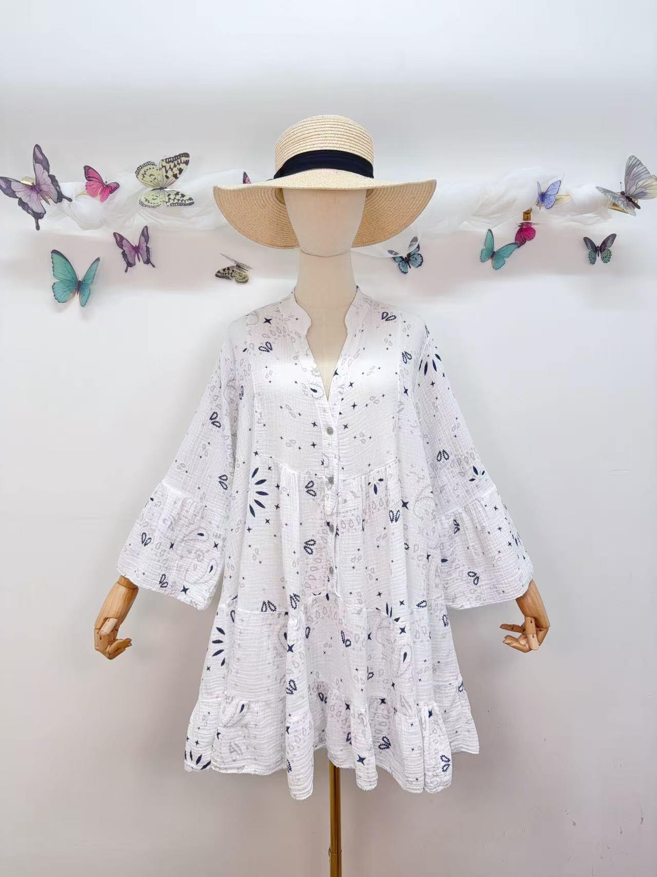Loowie Short Dress in White