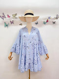 Loowie Short Dress in Sky Blue