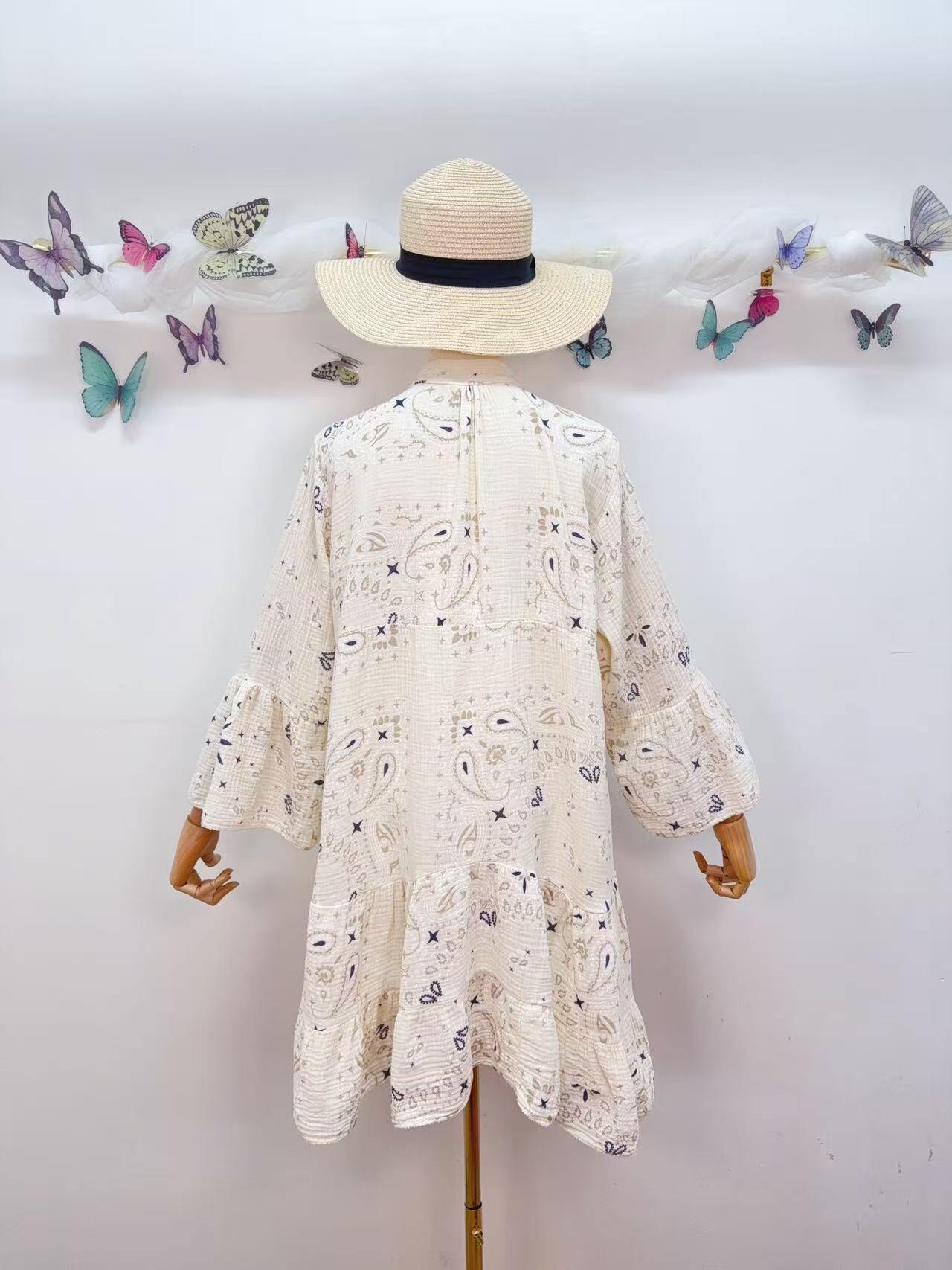 Loowie Short Dress in Cream