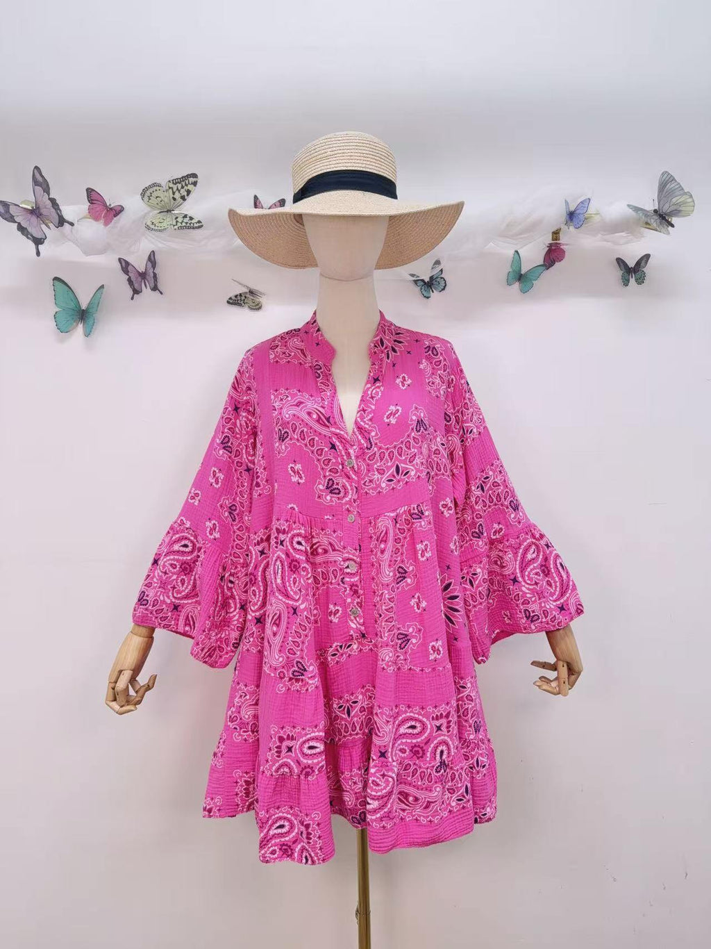 Loowie Short Dress in Fuchsia