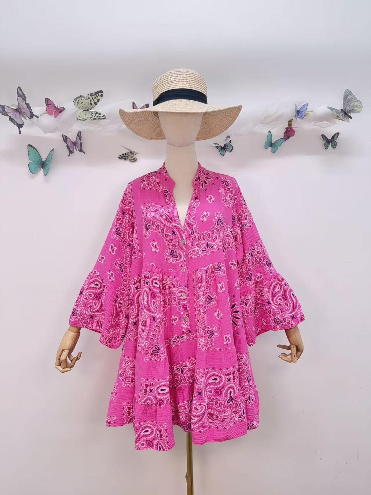 Loowie Short Dress in Fuchsia