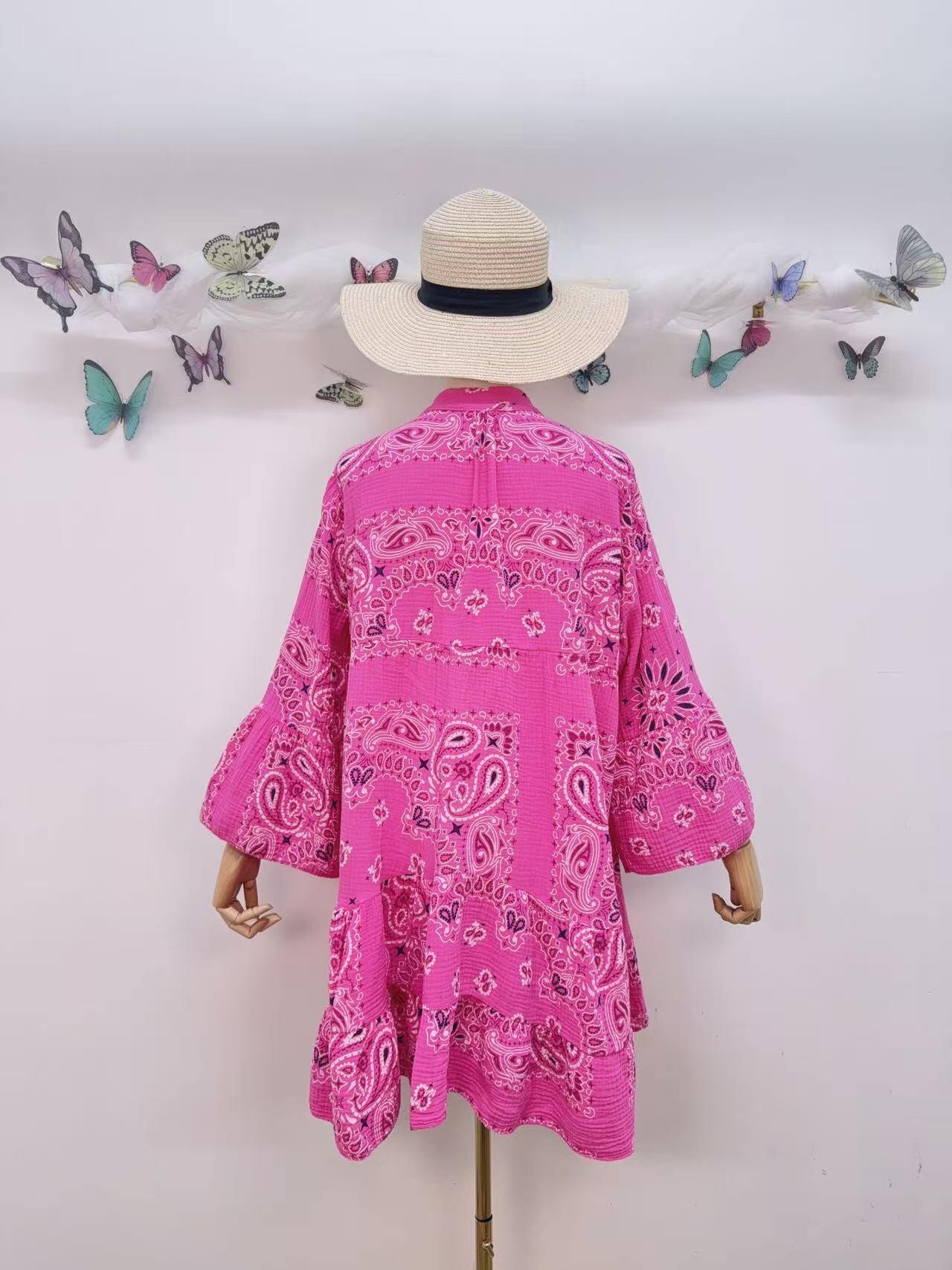 Loowie Short Dress in Fuchsia
