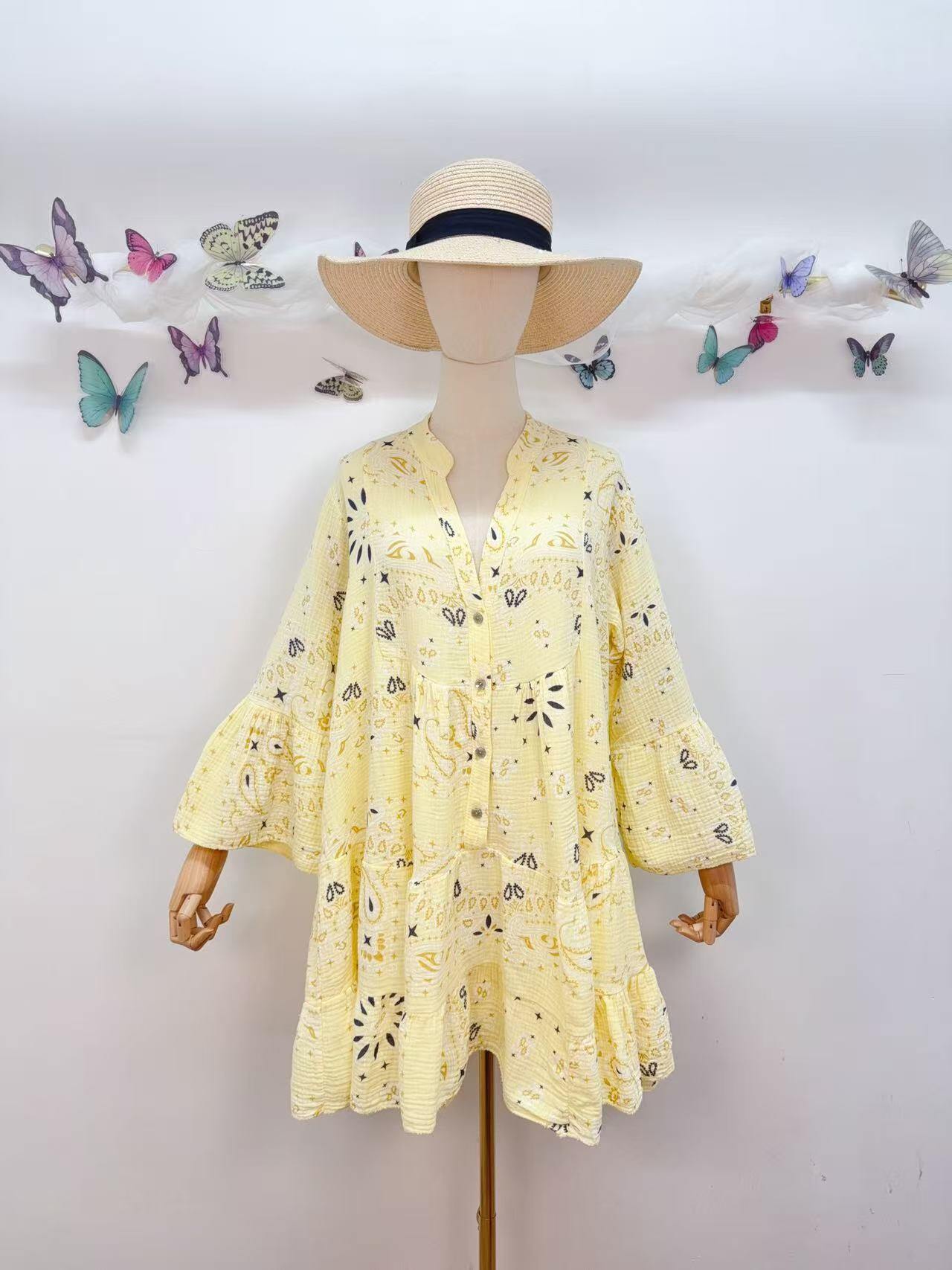 Loowie Short Dress in Yellow
