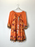 TDOFM Off-Shoulder Floral Mini Dress — Orange