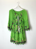 TDOFM Off-Shoulder Floral Mini Dress — Green