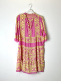TDBET Boho Embroidered Tassel Dress — Fuchsia