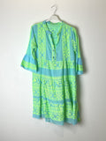 TDBET Boho Embroidered Tassel Dress — Turquoise