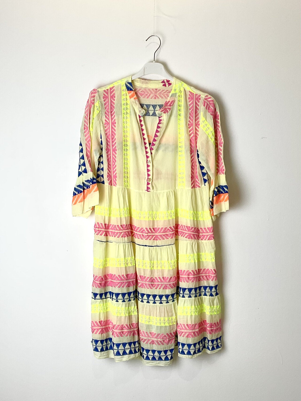 TDBPM Boho Print Mini Dress — Yellow