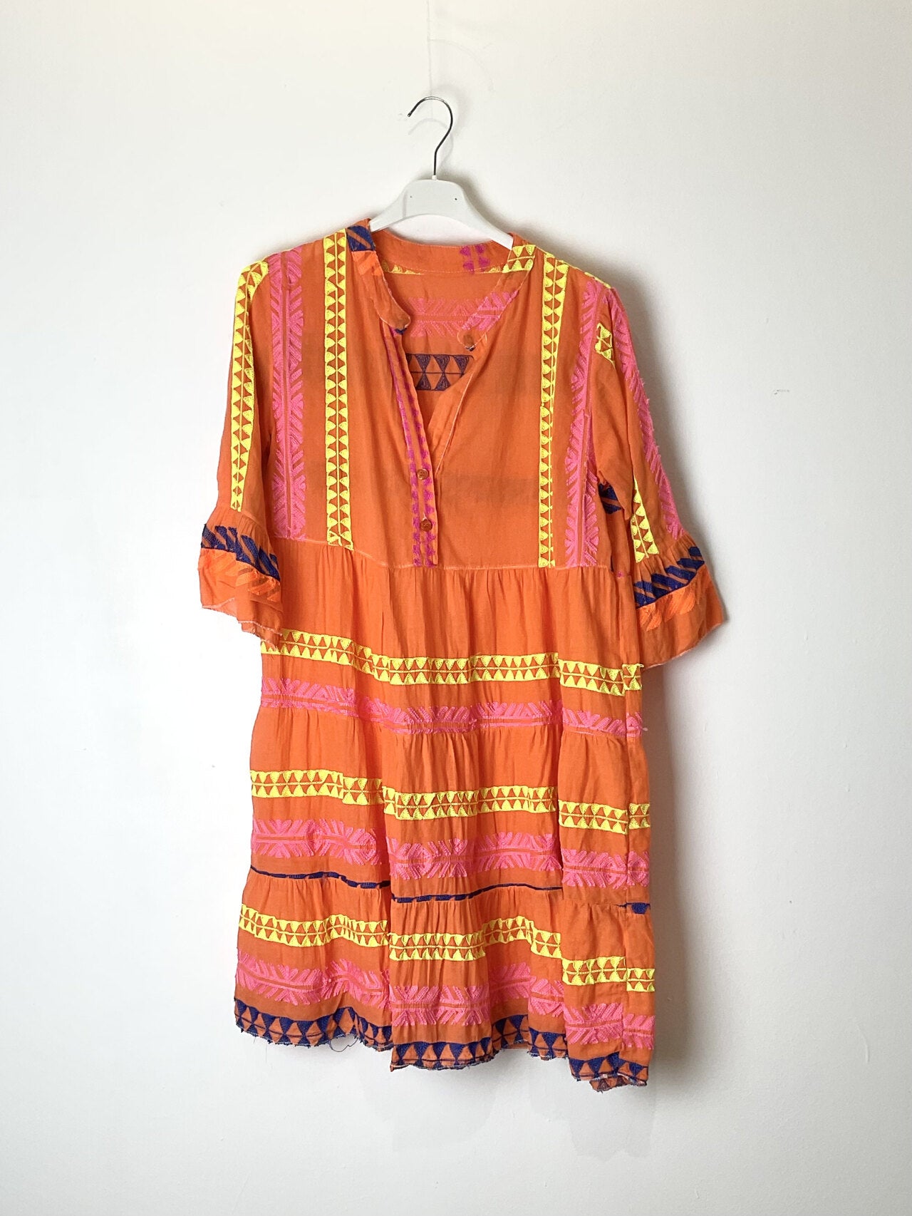 TDBPM Boho Print Mini Dress — Orange